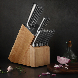 12 قطع المطبخ المنزلية الطبخ الطبخ الفولاذ المقاوم للصدأ السكاكين مجموعات